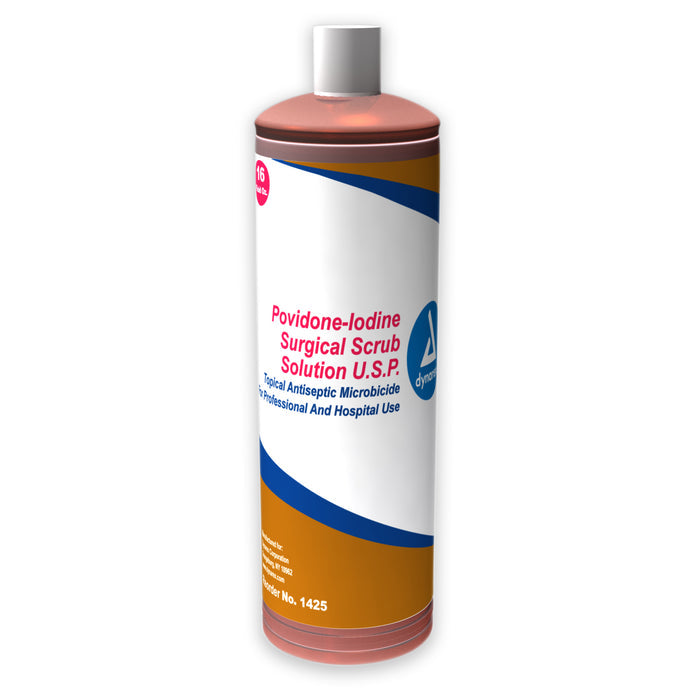 Dynarex Surgical Scrub, 16 oz. Bottle, 7.5% Povidone-Iodine