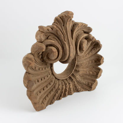 Early French Carved Wood Architectural Fragment