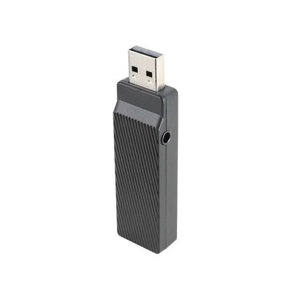 USB flash drive with a textured black plastic casing and standard USB-A connector.