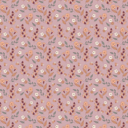 Evening on the Prairie Autumn Floral Mauve 1 Yard Cut