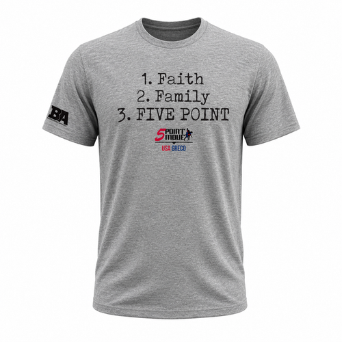 Faith, Family, FIVE POINT Tri-blend Shirt
