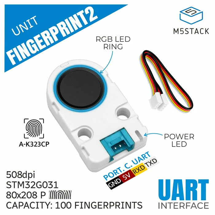 Fingerprint 2 Unit (A-K323CP) - m5stack-store