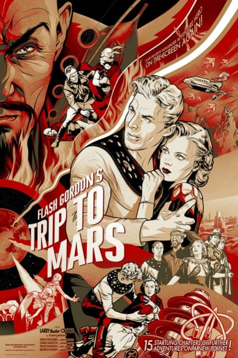 Flash Gordon 1938 Serial   Variant Martin Ansin poster