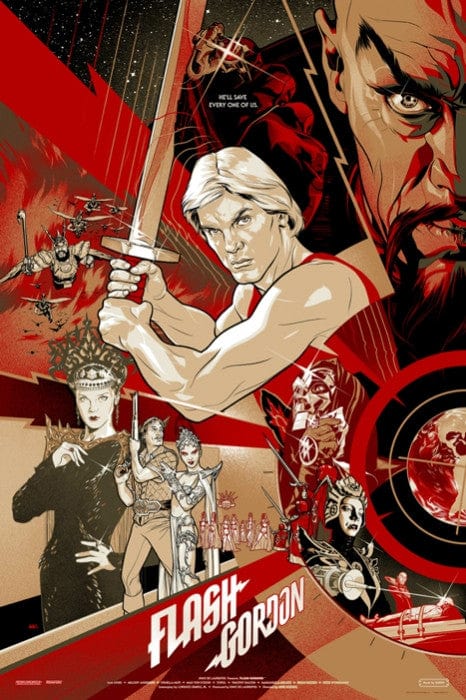 Flash Gordon 1980 Film Variant Martin Ansin poster