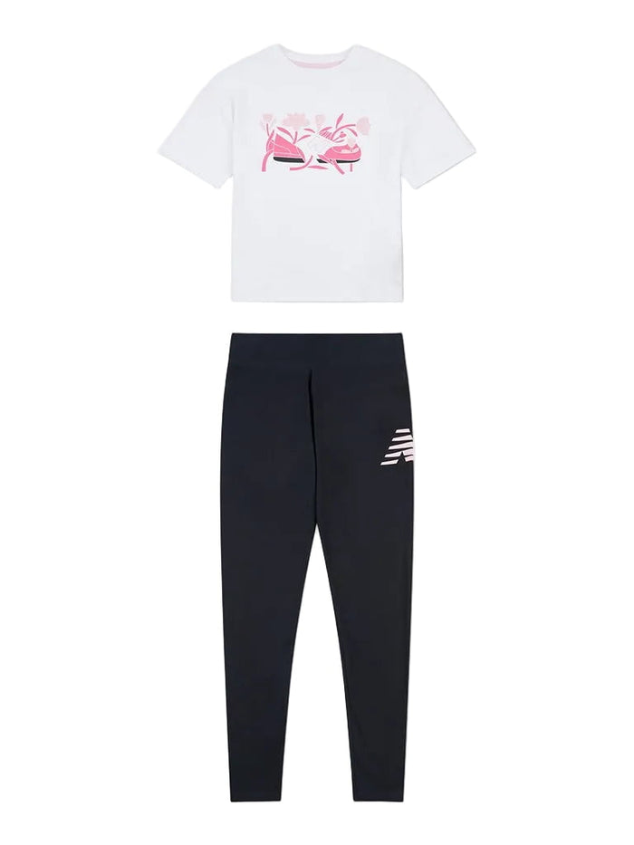 New Balance Floral Shoe Tee/Legging Set Infant