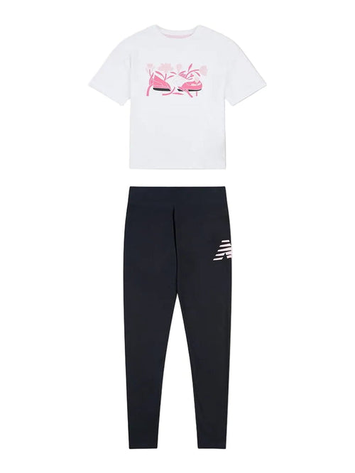 New Balance Floral Shoe Tee/Legging Set Infant
