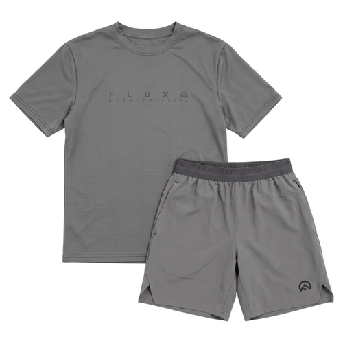 Flux Junior's 2-Piece Co-Ord Set – Grey/Slate Grey   (T-Shirt & Shorts)