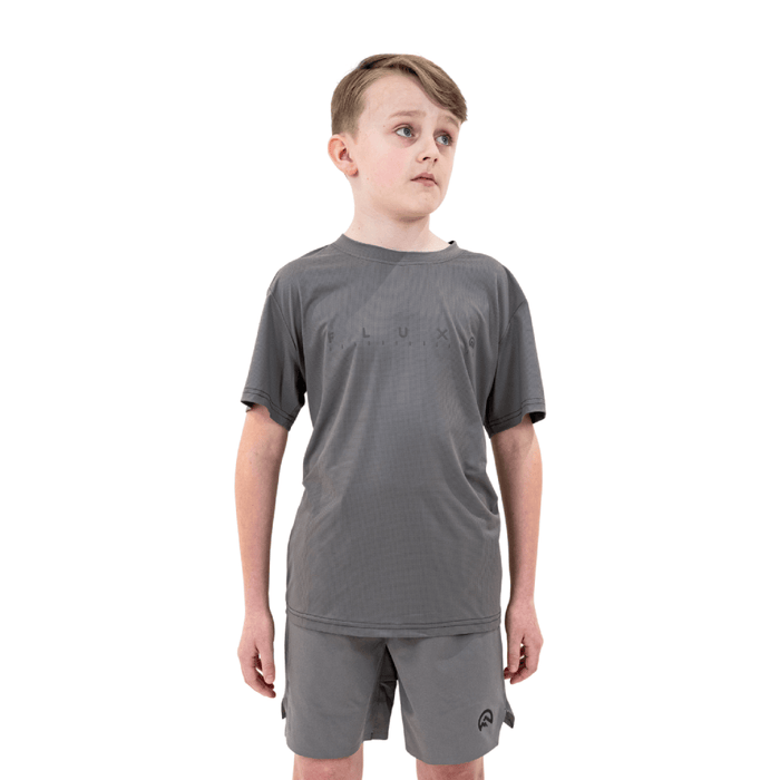 Flux Junior's 3 Piece Co Ord Set Slate Grey/Grey Jacket, T-Shirt & Shorts