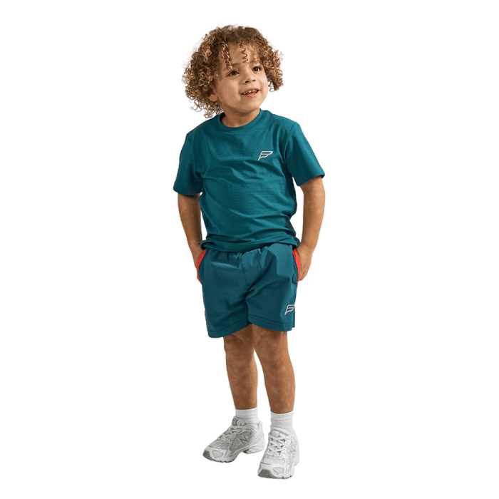 Frequency Infant's 2-Piece Co-Ord Set – Teal/Orange   (T-Shirt & Shorts)