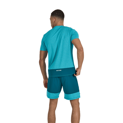 Frequency Men's 2 Piece Co Ord Set Azure T-Shirt & Shorts