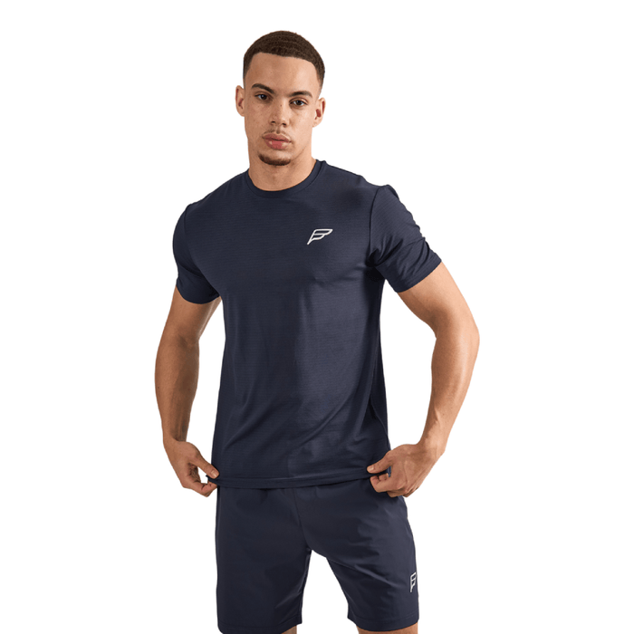 Frequency Men's 2-Piece Co-Ord Set – Navy/Royal   (T-Shirt & Shorts)
