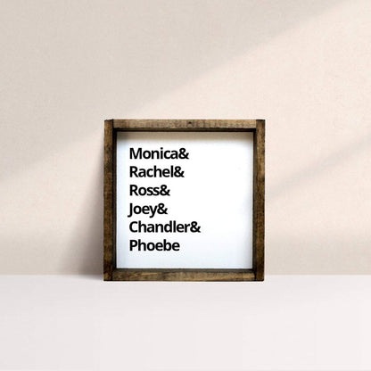 Friends names wooden sign