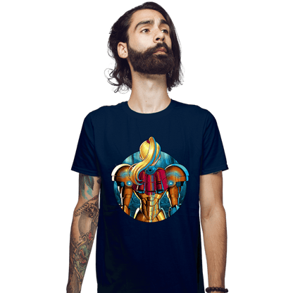 Daily_Deal_Shirts Fitted Shirts, Mens / Small / Navy Galactic Autumn