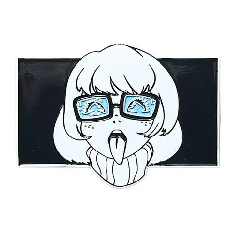 Geeky and Kinky Nerdy Girl V2 Enamel Pin