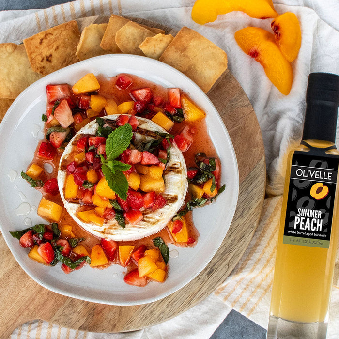 Grilled Brie with Peach Salsa Recipe