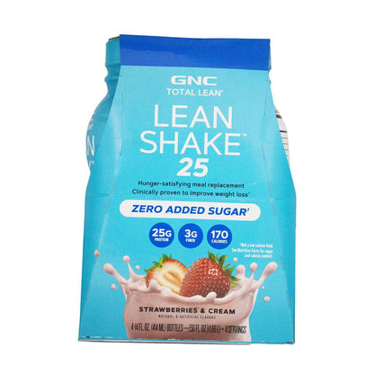 GNC Strawberry &amp; Cream Protein Shake 4 Units / 414 mL / 14 oz -471228 ebuystt