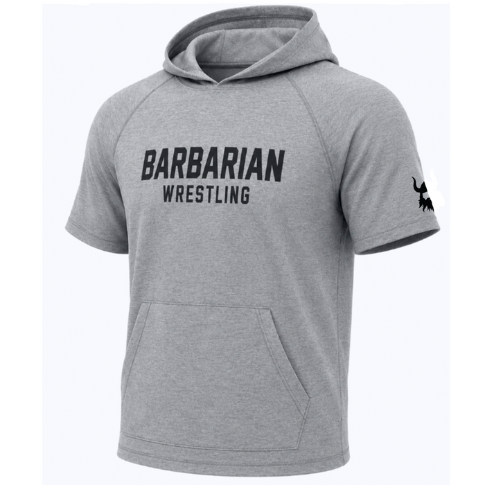 Grey Barbarian Wrestling Short Sleeve Hoodie