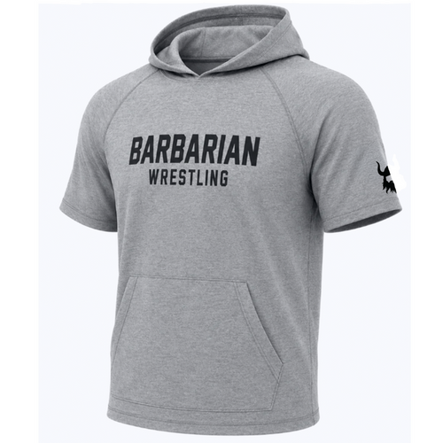 Grey Barbarian Wrestling Short Sleeve Hoodie