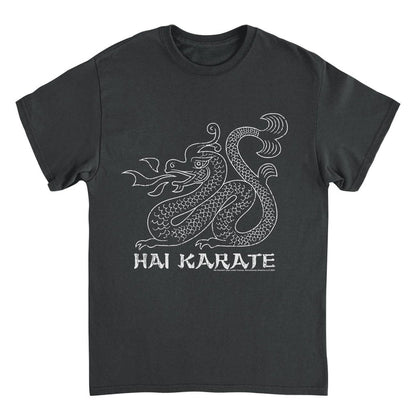 Hai Karate White Dragon Retro Aftershave Black T-Shirt