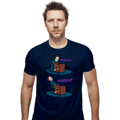 Daily_Deal_Shirts Fitted Shirts, Mens / Small / Navy Halloweeen