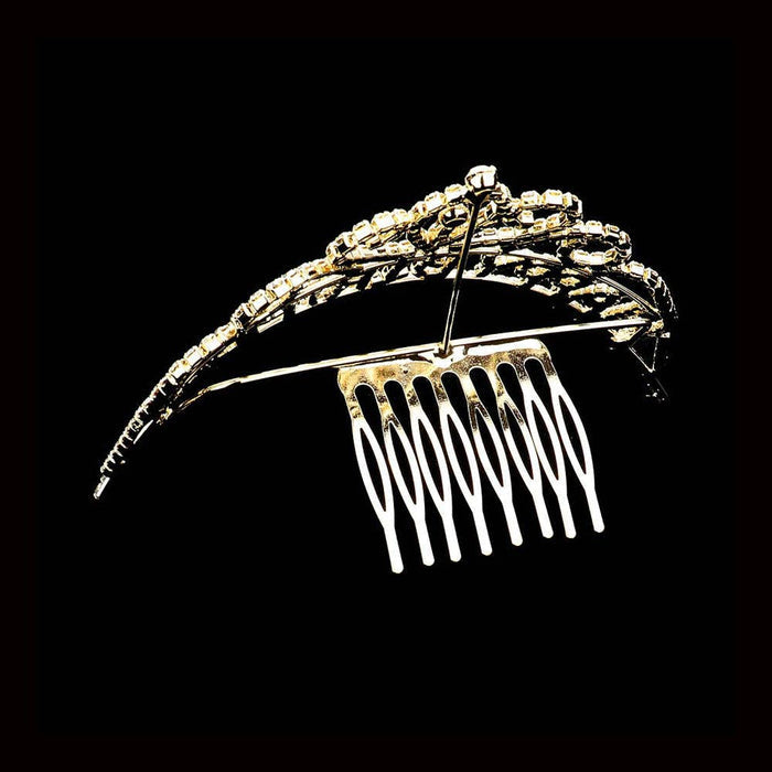 HAPPY BIRTHDAY Rhinestone Party Tiara: Gold