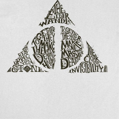 Harry Potter Deathly Hallows Shape White T-Shirt