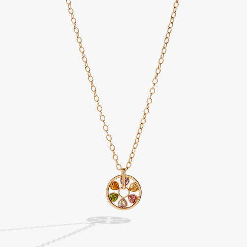 Heart Crystal Wheel Necklace