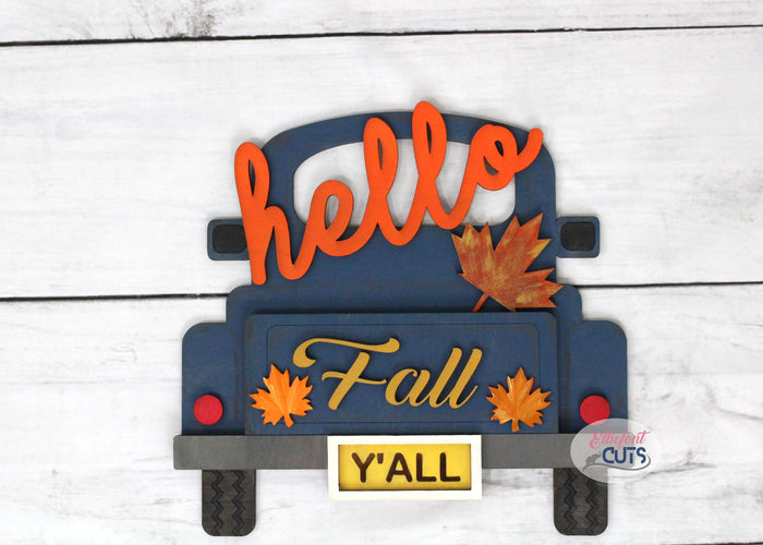 Hello Fall DIY Wood Truck Kit