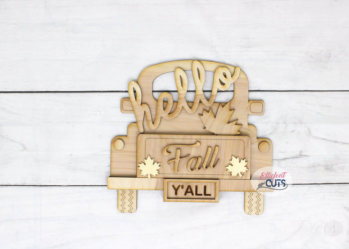 Hello Fall DIY Wood Truck Kit