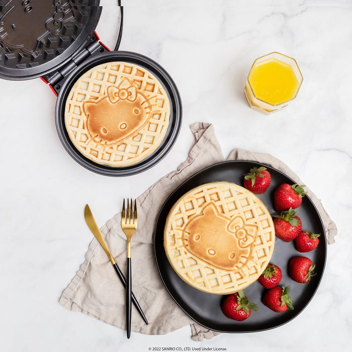 Hello Kitty Classic Waffle Maker (Red) Home Goods Uncanny Brands Wholesale