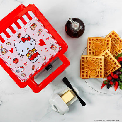 Hello Kitty Deluxe Waffle Maker (Red) Home Goods Uncanny Brands Wholesale