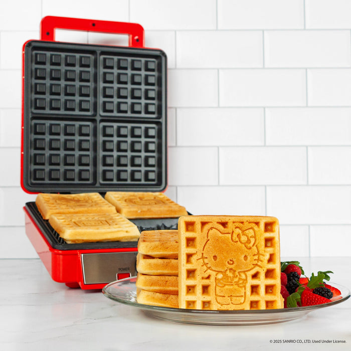 Hello Kitty Deluxe Waffle Maker (Red) Home Goods Uncanny Brands Wholesale