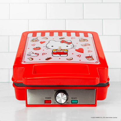 Hello Kitty Deluxe Waffle Maker (Red) Home Goods Uncanny Brands Wholesale