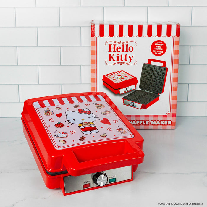 Hello Kitty Deluxe Waffle Maker (Red) Home Goods Uncanny Brands Wholesale