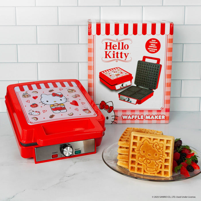 Hello Kitty Deluxe Waffle Maker (Red) Home Goods Uncanny Brands Wholesale