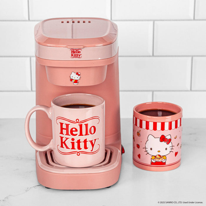 Hello Kitty Single Cup Coffee Maker 3-Piece Gift Set Home Goods Uncanny Brands Wholesale