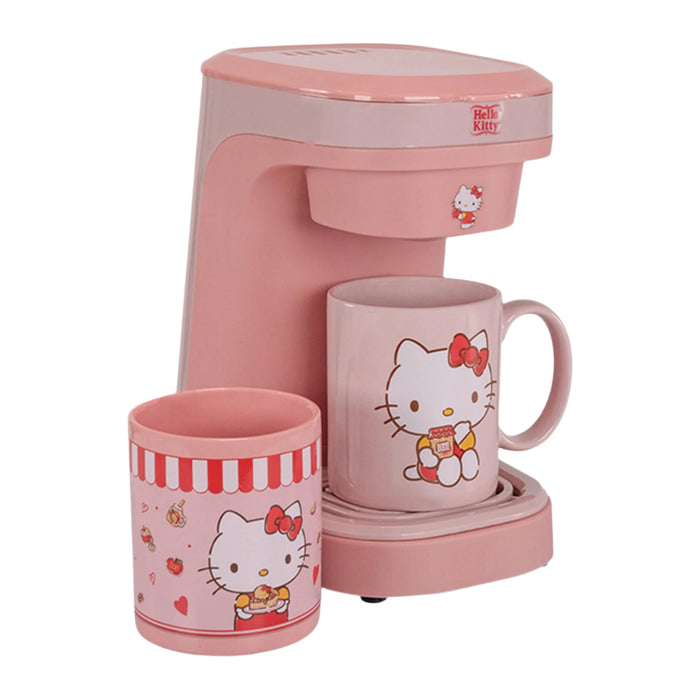 Hello Kitty Single Cup Coffee Maker 3-Piece Gift Set Home Goods Uncanny Brands Wholesale