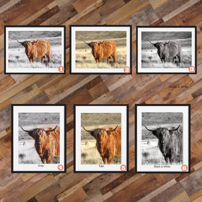 Highland Cow print Buffalo Wall art Buffalo Print Highland Cow Animal Print Cow Home Decor Poster