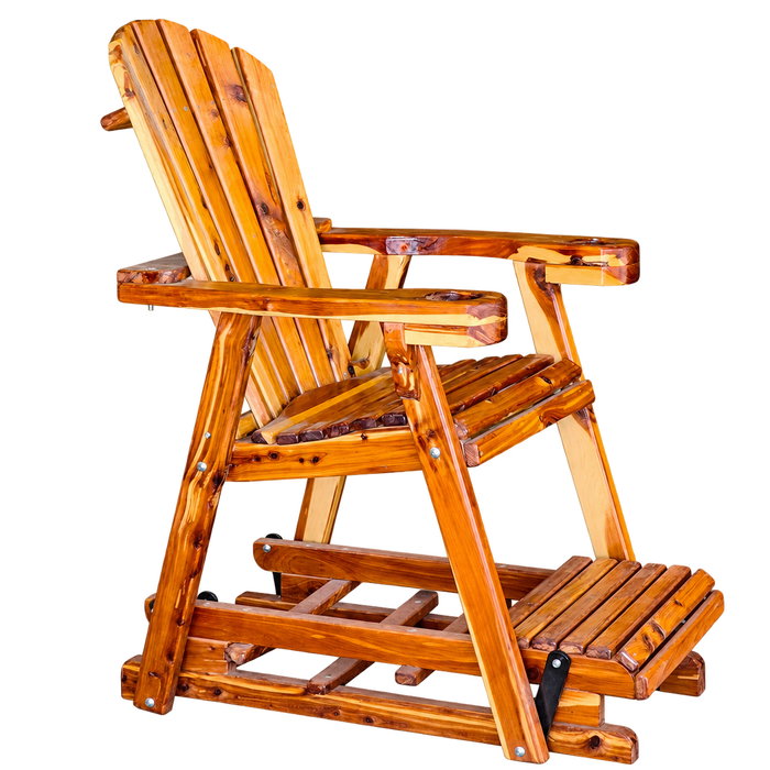 Homestead cedar balcony glider on transparent background