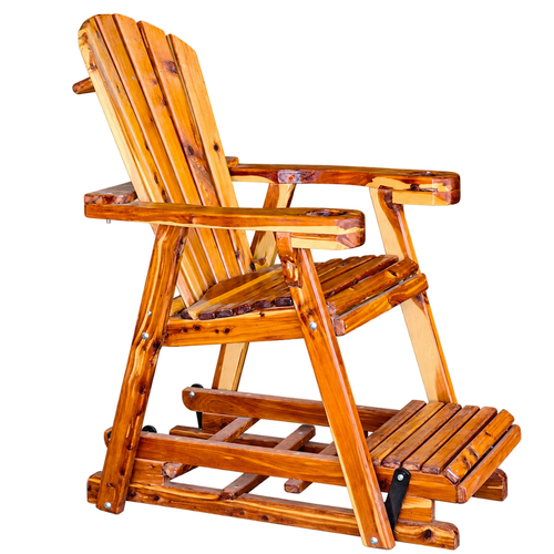 Homestead cedar balcony glider on transparent background