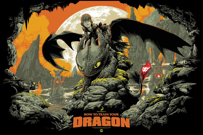 How To Train Your Dragon Variant Screenprinted Poster