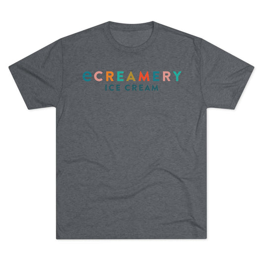 Ice Creamery Logo T-Shirt — Colorful Retro Scoop Crew Tee