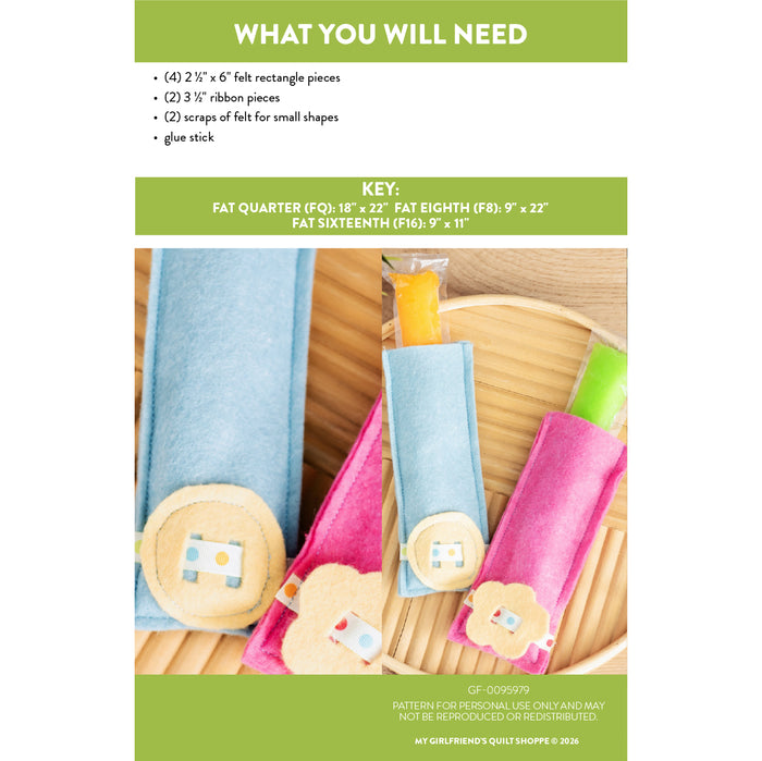 Ice Pop Treat Holder (Downloadable Sewing Pattern)
