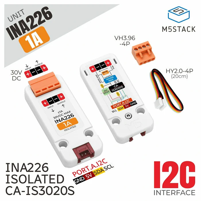 INA226-1A Current Voltage Power Monitor Unit - m5stack-store