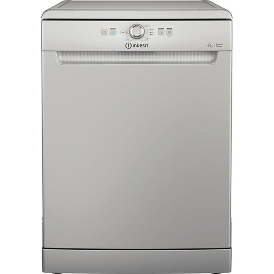 Indesit D2FHK26S Full Size Dishwasher with 14 Place Setting Silver Silver