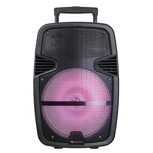 Iq Sound Bocina Amplificada Recargable 12" 2000W, Bluetooth, Aux In,  Usb , Sd, Radio Fm