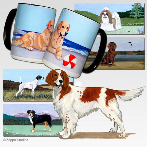 Irish Red and White Setter Scenic Mug