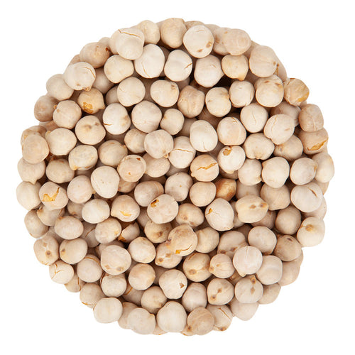 Italian Style White Dry Roasted Unsalted Chickpeas - 22 LB