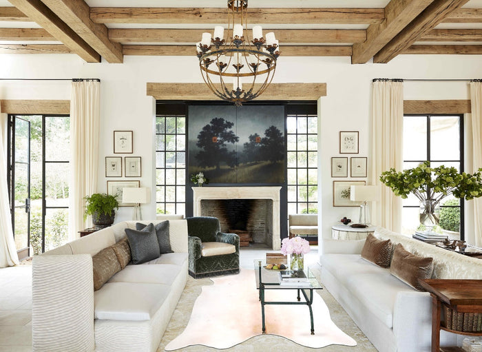 Ivory with Beige Cowhide Rug #A31565