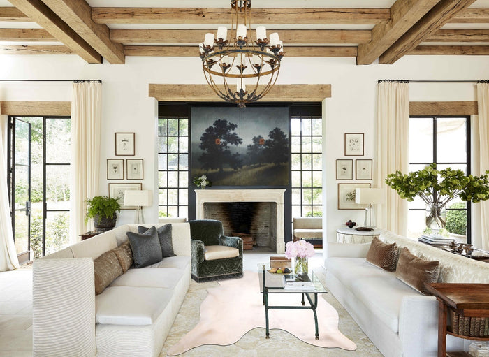 Ivory with Beige Cowhide Rug #A31460